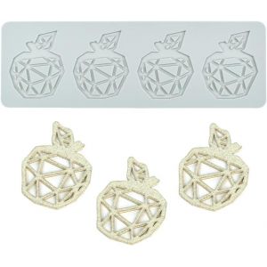 Tapis Dentelle Moule En Silicone 3d En Forme De Apple Pour D&eacute;coration De G&acirc;teau,Chocolat,Fondant,Gastronomie - Neuf