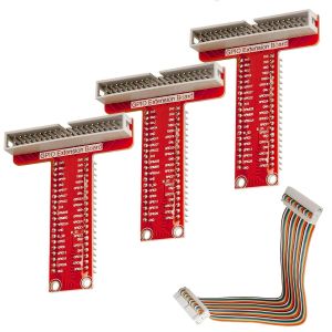 3 x GPIO Breakout et Compatible Ribbon câble pour Raspberry Pi 3/Zero/2/B +/A + A + y Compris Un eBook - Neuf