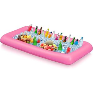 KAL-Porte-Gobelet Gonflable 2 En 1 - Plateau Flottant - 8 Trous - Grande Capacit&eacute; - Porte-Gobelet De Piscine Gonflable - Porte-Gobelet Flottant - Neuf