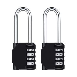 Lot De 2 Cadenas &Eacute;tanches &Agrave; Combinaison &Agrave; 4 Chiffres &iquest; 6,7 Cm De Long, En Alliage De Zinc Durable, Id&eacute;al Pour Les Casiers De Salle De Sport, Les &Eacute;coles Et L'ext&eacute;rieur - Neuf