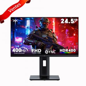 Moniteur de jeu KTC H25X7, &eacute;cran IPS rapide 24,5 pouces (1920 x 1080), fr&eacute;quence de rafra&icirc;chissement de 400 Hz, HDR400 compatible FreeSync et G-Sync, temps de r&eacute;ponse MPRT de 1 ms - Neuf
