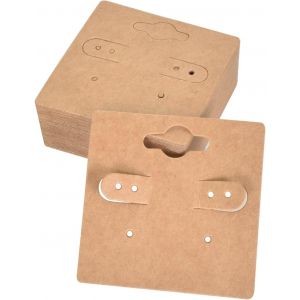 Kal-90 Cartes De Présentation Pour Boucles D'oreilles,Cartes D'affichage Boucle D'oreille En Papier Kraft,Cartes D'affichage De Bijoux En Papier Kraft Pour Boucles D'oreilles - Neuf
