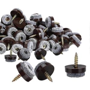 100 Pcs Vis Sur Coussinets De Chaise En Feutre 0,8 Coussinets En Feutre Pour Meubles Curseurs Pieds De Chaise Protecteurs De Sol Rond Vis Chaise Glisse - Neuf