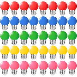 20 pièces LED E27 1W, E27 vis culot 1W LED ampoule Globe lampe pour décoration de fête de vacances,lampe LED pour guirlande lumineuse, AC 220V,Blanc chaud 2700K - Neuf