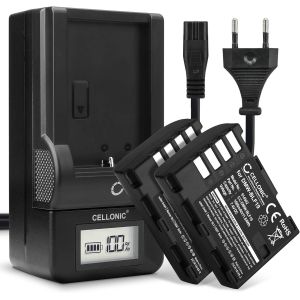 BIBT-Batterie Pour Caméra,Compatible Avec Panasonic Dmw-Blf19,Lumix Dmc-Gh3,Dmc-Gh4A (7.4V,1600Mah) 2 Pièces + Chargeur - Neuf