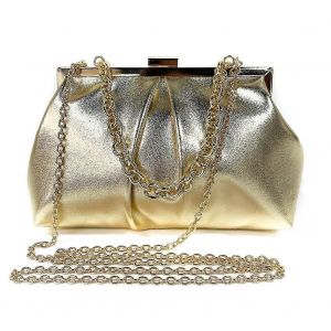 Femmes Fronc&eacute; Embrayage Sac &agrave; main de Cuir d'unit&eacute; centrale de Sac de Soir&eacute;e de la Cha&icirc;ne pour la F&ecirc;te de Mariage de Bal de Nuit, les Petites Officiel Sac &agrave; main - Neuf