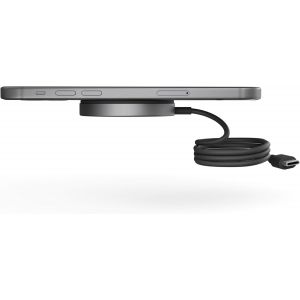 Pro 1 Wireless Charger,Chargeur Sans Fil De 15 W Compatible Avec Magsafe Et Qi2 Pour Iphone 16,15,14,13,12 Et Airpods,C&acirc;ble Usb-C Int&eacute;gr&eacute; De 1 M Inclus,Noir - Neuf