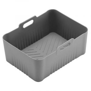 Doublures En Silicone Pour Friteuse &Agrave; Air Ninja Af400Eu,Af451Eu,Panier En Silicone R&eacute;utilisable,Plateau De Poulet,Accessoires Pour Friteuse &Agrave; Air,1 &Agrave; 2 Pi&egrave;ces.Grey-1Pcs. - Neuf