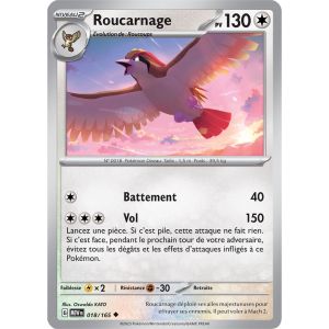 Carte Pokémon - Roucarnage - 018/165 - Ev3,5 - 151 - Neuf