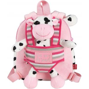 ERYI-Petit Sac À Dos Peluche Pour Enfant Garçon Fille 3 4 5 Ans - Mini Cartable De Voyage Réversible Et Animal Amovible Pour École Maternelle - Jouet Doux Et Sacoche Pour Tout Petits - 22X25X3 Cm - Neuf