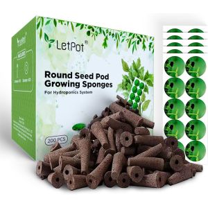 ASFASFq-Lot de 200 éponges de culture de rechange pour systèmes de jardinage hydroponiques intérieur/extérieur Gris - Neuf