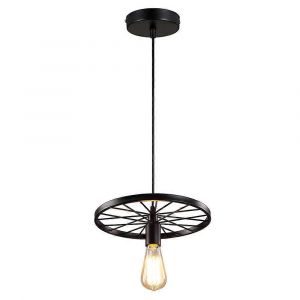 Suspension Retro Vintage Avec Douille E27, Ideale Pour Une Table A Manger, Une Chambre, Un Coin Cafe, Un Salon De Lecture, Style Lustre A Roue, Diametre 30 Cm. - Neuf