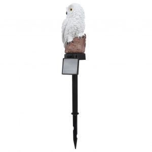 Hjlian Lampe Solaire Led Etanche En Forme De Hibou Pour Jardin, Decoration Exterieure, Blanc - Neuf