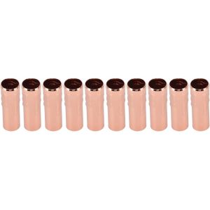 KAL-Tube Lumineux, Accessoires D'Éclairage De Base De Lampe De Bougie 25X80Mm Tube De Support 10 Pièces E14 En Métal Pour (Or Rose) - Neuf