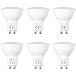 Spot Gu10 5w Led Blanc Neutre 4000k 500lm, 120° Lumière, Ac 230v, 50mm Mr16 Gu10 50w Halogène Équivalent, Non-Dimmable, Ampoule Spot Led Gu10 4000k Pour Salle De Bain Cuisine, Lot De 6 - Neuf