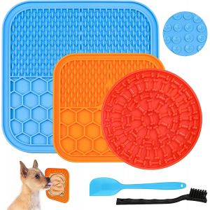 Jgd-Lot De 3 Tapis Anti-Fuite Pour Chien Avec 1 Spatule En Silicone - Tapis Anti-Fuites Pour Chiens De Petite Et Moyenne Taille Avec Super Forte Puissance D'absorption - Neuf