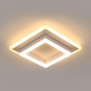 Subzonal-Plafonnier Led Carr&eacute;, 30w 3375lm Luminaire Plafonnier Led Blanc, Blanc Chaud 3000k &Eacute;clairage Int&eacute;rieur, Lampe De Plafond Moderne Pour Couloir Cuisine Salle De Bain Chambre Salon, 30cm - Neuf