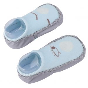 Chaussures D'interieur Antiderapantes En Coton Melange Pour Bebe Et Tout-Petit (Taille M, Couleur Creme Peu Profonde) - Neuf