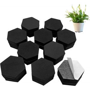 ERYI-20 Pièces Pied Pot De Fleur Invisible Auto-Adhésif Hexagonaux Pied Pot Pour Jardin Pot De Plantes, Antiderapant Eva Pied Pot De Patin Pour Surélever Les Plantes Intérieur Extérieur - Neuf