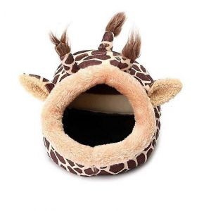 Lit De Maison De Hamster,Nid De Coton Pour Hamster,Nid De Cage De Maison De Lit,Lit De Maison De Girafe Amovible Petit Animal De Maison De Lit Pour Hamster,H - Neuf