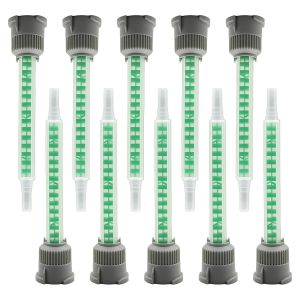 10 Pi&egrave;ces &Eacute;poxy Tubes M&eacute;langeur Statique,Buses De M&eacute;lange Statiques,Buse De M&eacute;lange De Colle En R&eacute;sine &Eacute;poxy Buse De M&eacute;lange Statique 1:1,Pour Colle Bi Composant (Vert) - Neuf