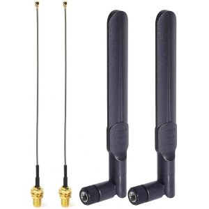 Bin Antenne Wifi Bi-Bande 2.4ghz 5ghz 5.8ghz 8dbi Rp-Sma Mâle, Câble 15cm De Prise Micro Coaxiale 0.3mm Pour Esp32-Cam Intel Pcie Carte Réseau Caméra Ip Sécurité Routeur Wifi Adaptateur Usb - Neuf