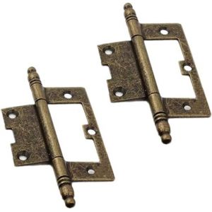Charnière de porte 2 pièces, charnière d'amarrage d'armoire de meuble, charnière plate en bronze, utilisée pour les portes intérieures de quincaillerie de meubles de maison - Neuf