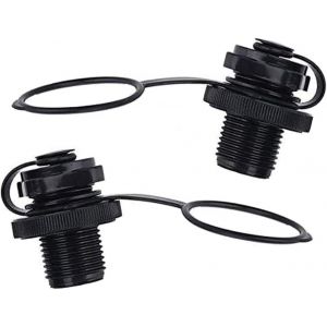 Letnerny-Lot De 2 Valves D'air Adaptateur De Soupape Bouchons Pour Bateau Gonflable De Kayak, Noir - Neuf
