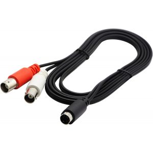 Câble d'extension répartiteur en Y 4 Broches Mini DIN S-Vidéo mâle vers 2 BNC Femelle. de Signal vidéo pour appareils tels Que Les oscilloscopes et Les moniteurs (26 cm),1.5M - Neuf