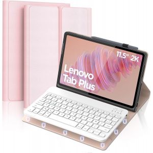 Clavier Pour Lenovo Tab Plus 11.5'' 2024, Azerty Fran&ccedil;ais Amovible Bluetooth Sans Fil Clavier Pour Lenovo Tab Plus 11.5 Pouces 2024 (Tb351Fu), Rose - Neuf