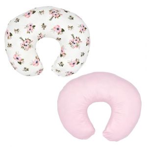 Taie D'oreiller D'allaitement Florale Pour Nouveau-N&eacute;s - Douce, &Eacute;l&eacute;gante Et Facile &Agrave; Nettoyer - Compatible Avec Les Oreillers Boppy Et Universal - Neuf