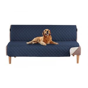 Housse De Canap&eacute; Futon 178 Cm Hydrofuge - Bleu Marine, R&eacute;versible, Sans Accoudoirs - Neuf