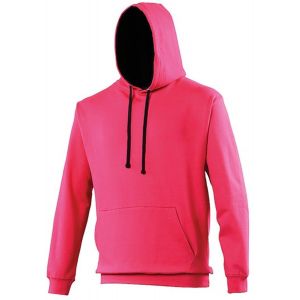 Sweat &Agrave; Capuche Contrast&eacute;e Unisexe - Jh003 - Rose Fonc&eacute; Et Bleu Marine - Neuf