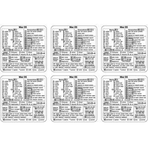 acdsgd-6 Autocollants Raccourcis Clavier Mac OS, Autocollants Vinyl sans r&eacute;sidu pour Ordinateur Portable MacBook Air & Pro 13-16 Pouces - Neuf