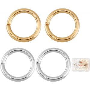 Eryi-300 Pcs 2 Couleurs 5mm Ouvert Anneaux De Saut 18k Or Et Argent Sterling Plaqué Fabrication De Bijoux Anneaux De Saut Pour Porte-Clés Collier Bracelet Réparation - Neuf