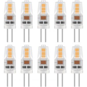 6 Pack Ampoule G4 Led 2w, Ac/Dc 12v, Équivalent 20w Lampes Halogène, Blanc Neutre 4000k, 200lm, G4 Ampoule À Économie D'énergie, Pour Lustre De Hotte Aspirante, Non Dimmable - Neuf