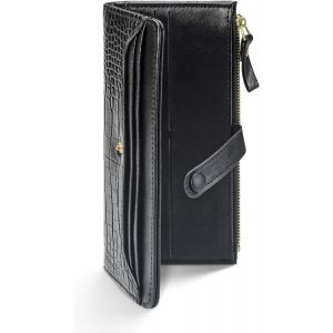 Portefeuilles Pour Femmes,Portefeuille Avec Fermeture &Eacute;clair,Porte-Cartes Et Organiseurs D'Argent Pour Le Shopping Quotidien,Noir ,Uniform Size - Neuf