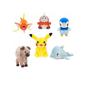 Peluche - Pokemon - Mod&egrave;le Al&eacute;atoire 1 al&eacute;atoire De 6 Pi&egrave;ces 20cm (asst Bb) - Neuf