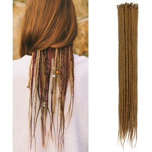 Ershi-24 Pouces 20 Brins/Paquet Extensions De Dreadlocks Synthétiques Minces 0,6 Cm Cheveux Tressés Au Crochet Dreads Douces Dread[2 - Neuf