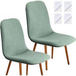 Ershi-2 Pcs Housses De Chaise De Salle À Manger, House De Chaise À Manger Élastique En Velours, Antidérapant Couvre Protection Cha[274] - Neuf
