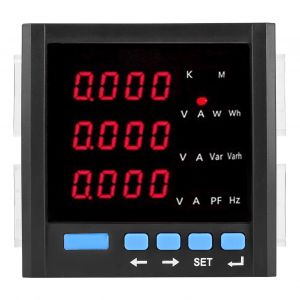 Voltmetre numerique triphase a LED, amperemetre, voltmetre, compteur programmable multifonctionnel, noir - Neuf
