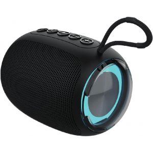 KALANKA-Enceinte Bluetooth Petite Noire - Enceinte USB avec Emplacement pour Carte Micro-SD - Radio Enceinte Bluetooth avec Éclairage RGB - Mini Enceinte Bluetooth Portable à Longue Autonomie - Neuf