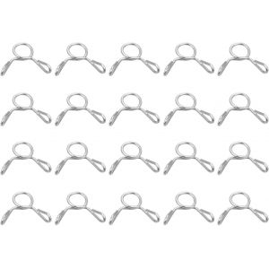 Collier Serrage Carburant Ligne Tuyau Clip, 20pcs 3mm ID Apte 1.5-2mm Tuyau 304 Inox Acier Unique Fil Tubes Ressort Pinces pour Air Eau Tuyau Silicone Tube - Neuf