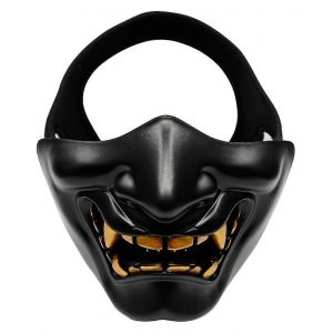 Masque D'airsoft, Masque De Paintball, Masque Tactique, Demi-Masque, Masque De Diable Noir Pour Halloween, Chasse, Snowboard, Moto, Mascarade, Cosplay - Neuf