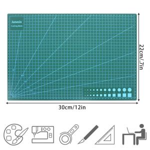 Tapis de d&eacute;coupe auto-cicatrisant haut de gamme &iquest; Double face, durable, antid&eacute;rapant, id&eacute;al pour les travaux manuels, formats A4 et A5, vert et violet - Neuf