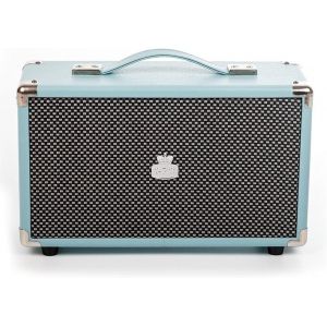 Enceinte Westwood Retro 25 Watt Avec Caisson De Basses, Entrée Rca, Bluetooth Avec Grille Rétro Et Poignée De Transport - Bleu - Neuf