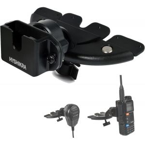 Support 3 en 1 pour talkie-walkie de voiture, rotation &agrave; 360&deg;, pour radio portable/haut-parleur, microphone/haut-parleur radio mobile compatible avec Baofeng Motorola Quansheng - Neuf