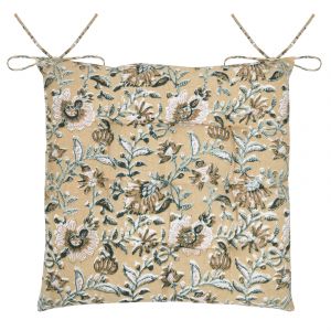 Galette De Chaise Motif Floral &Eacute;l&eacute;gant - Neuf