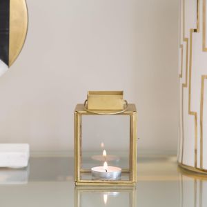 Kalanka-Mini Lanterne Décorative Dorée À Suspendre Ou À Poser Sur Pied, Bougies Chauffe-Plat, Bougies Votives, Console, Chambre À Coucher, Salon, Fête De Mariage - Neuf
