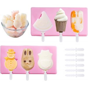Eryi-Lot De 18 Moules À Glace En Silicone Avec 120 Bâtonnets - Réutilisables - Démoulage Facile - Pour La Maison - Neuf